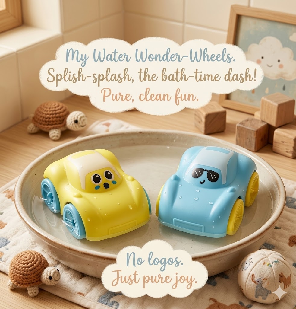 Infant & Toddler Wind-Up Bath Toy – Amphibious Vehicle for Pool & Play, Water Chain Included, Easter Basket Filler