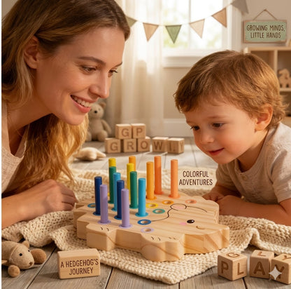 Educational Hedgehog Sensory Toy | Toddler STEM Learning & Color Sorter