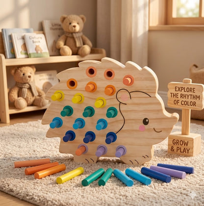 Educational Hedgehog Sensory Toy | Toddler STEM Learning & Color Sorter