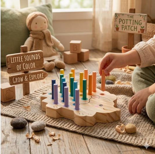 Educational Hedgehog Sensory Toy | Toddler STEM Learning & Color Sorter