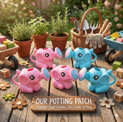 Elephant Watering Can Bath Shower for Babies – 1/2/4/6pcs Newborn Bathing Toy, Infant Bathroom Accessory, Ideal for Water Party Favors