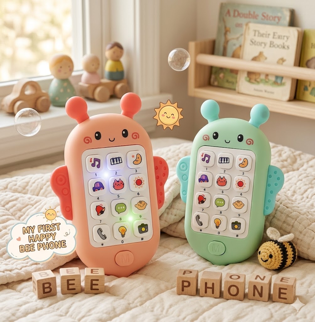 Musical Bee Baby Phone Toy | Interactive Light-Up Learning Toy for Toddlers