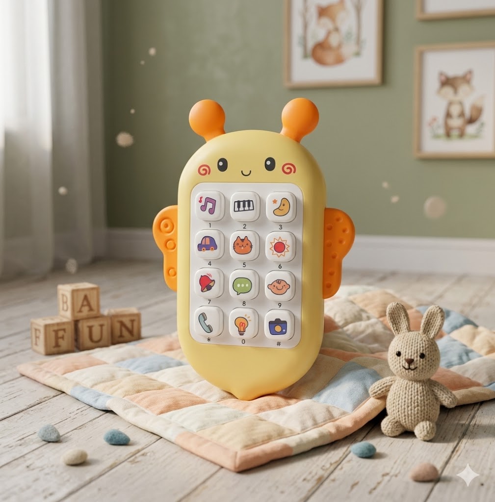 Musical Bee Baby Phone Toy | Interactive Light-Up Learning Toy for Toddlers