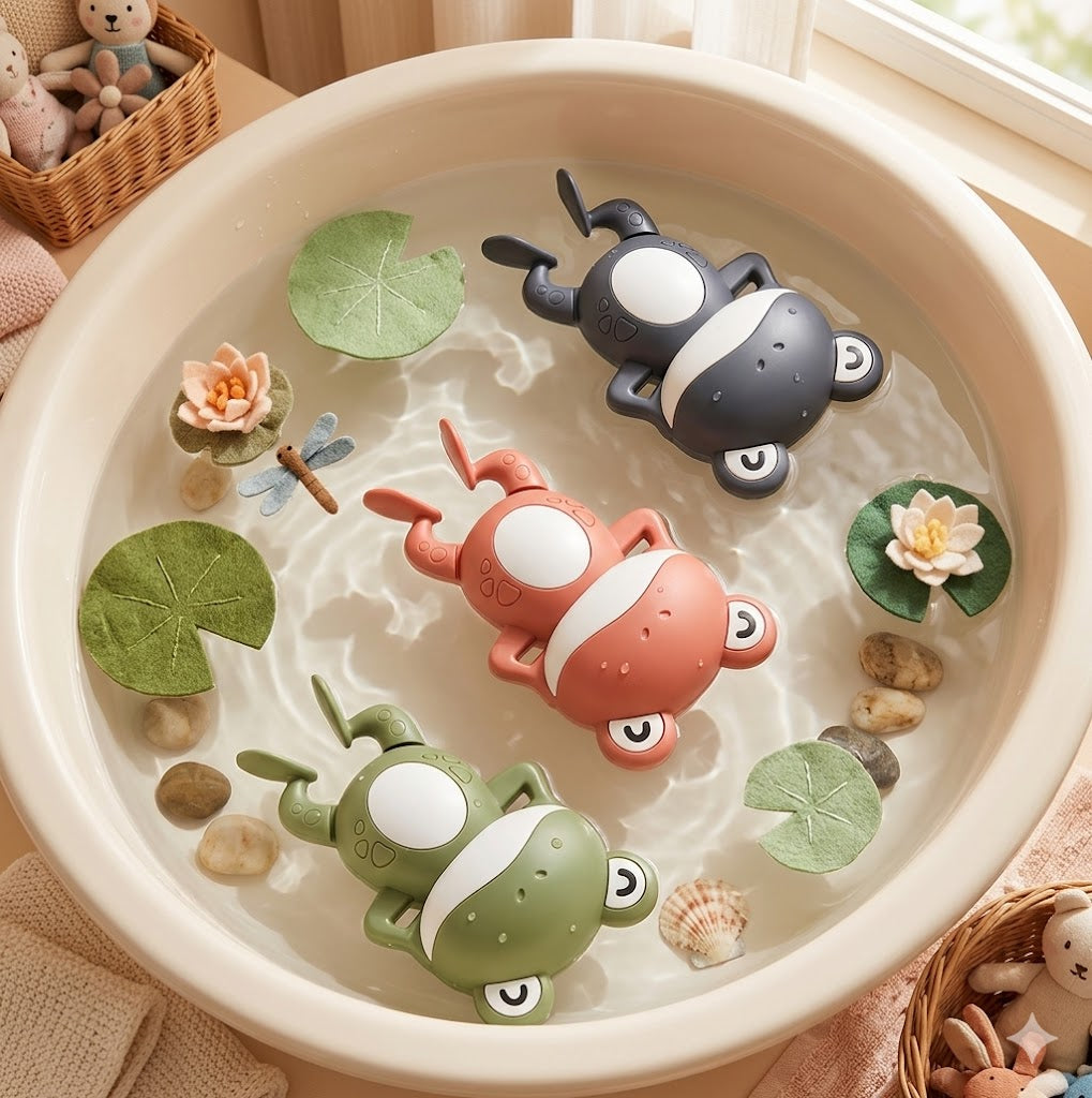 Non-Toxic Frog Bathtub Toy | Interactive Water Game for Toddlers | Perfect Halloween & Christmas Gift