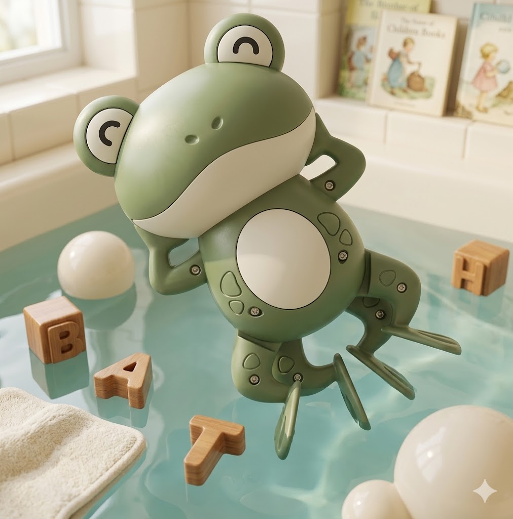 Non-Toxic Frog Bathtub Toy | Interactive Water Game for Toddlers | Perfect Halloween & Christmas Gift